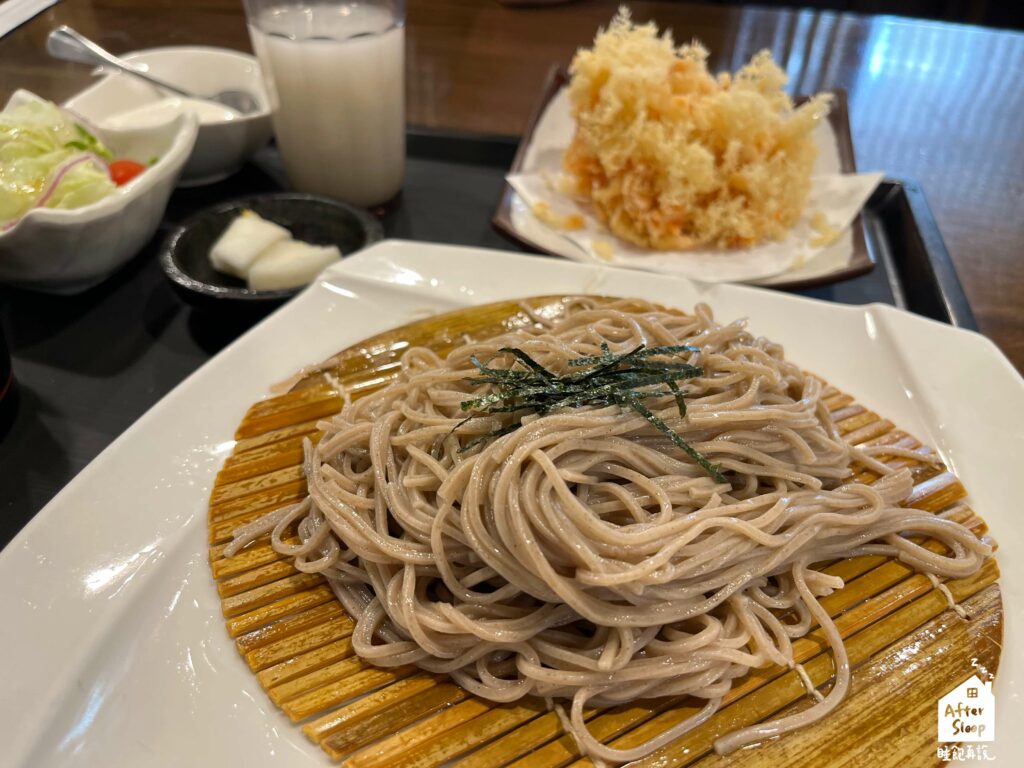 鐘庵日本料理｜櫻花蝦炸物蕎麥冷麵套餐（280元）