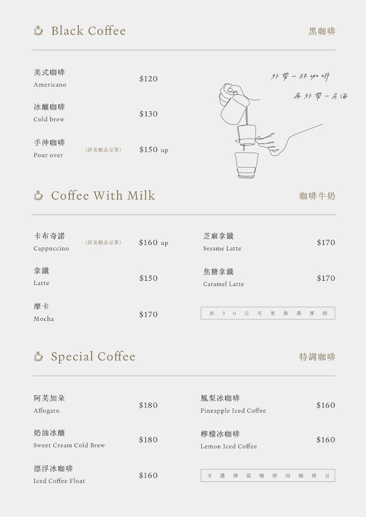 海岸線咖啡西灣店｜菜單2